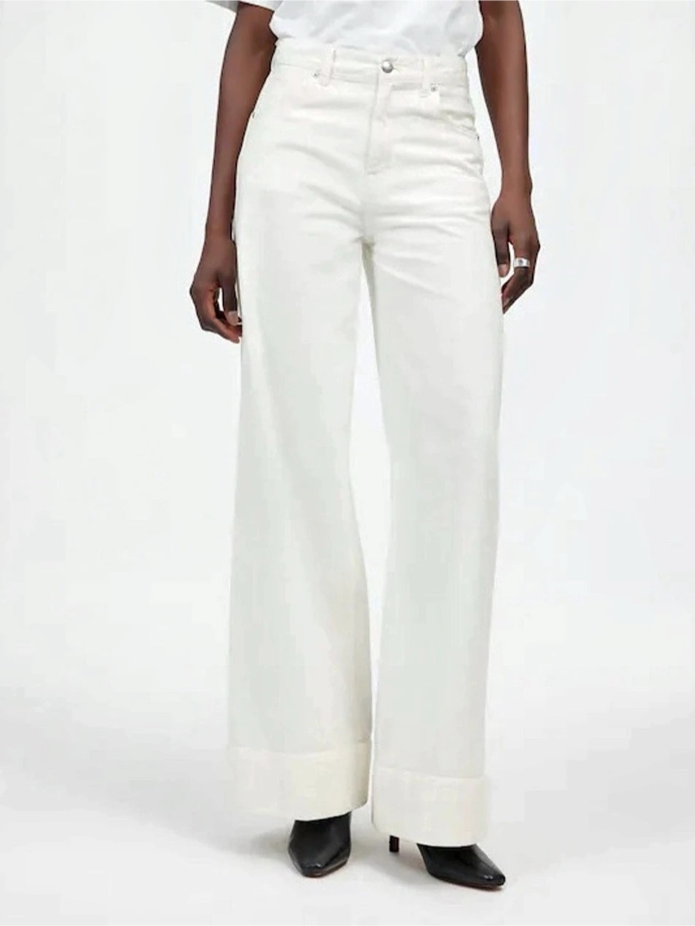 Madewell Superwide Leg Jeans Wide Leg Jeans in White Waist 26 Like New